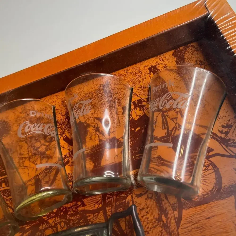 Vintage 1974 Coca-Cola “1890’s Flair Glasses and Pewter Holder” Set – Sealed Box